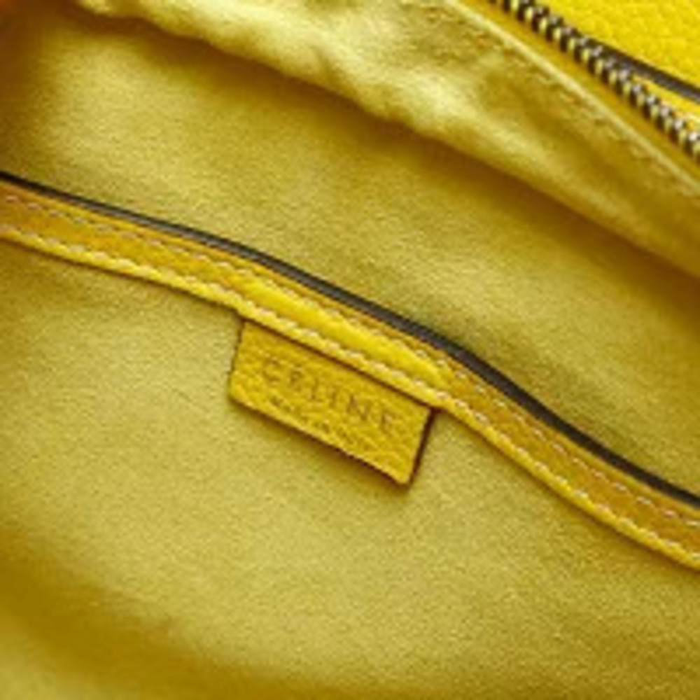 Celine Luggage Leather Handbag Yellow - Picture 11 of 13